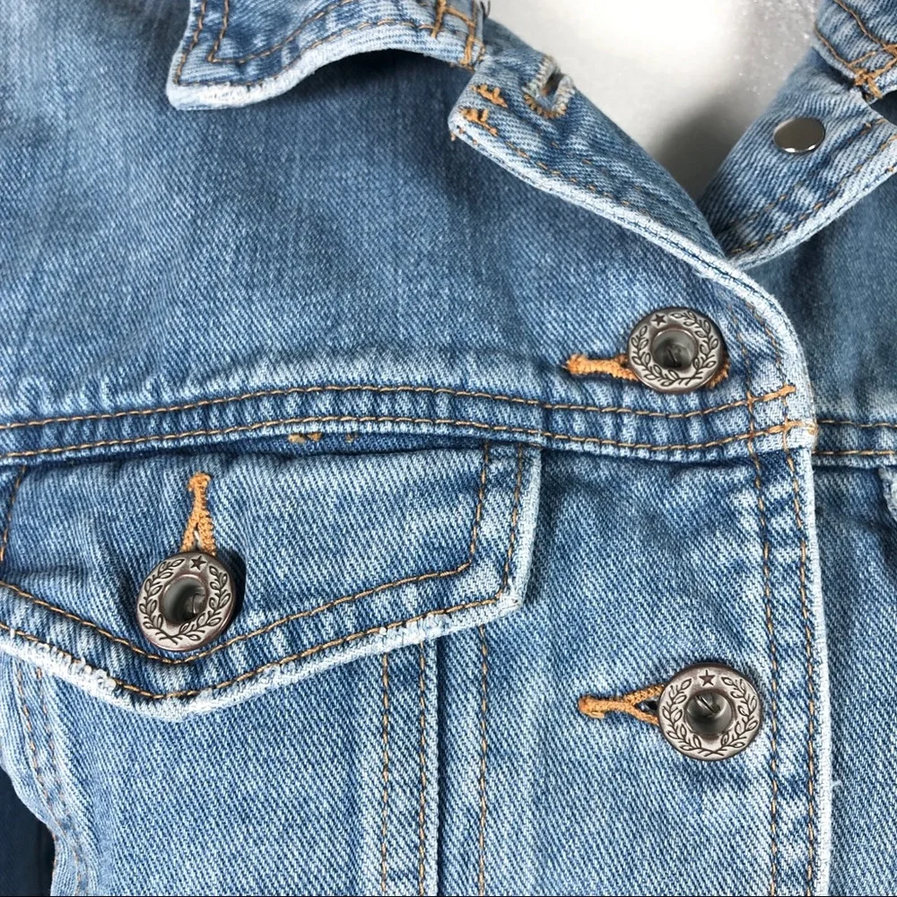 FREE PEOPLE 🔥🔥🔥cropped denim jean jacket - Picture 11 of 11